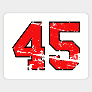 45 | Grunge red Sticker